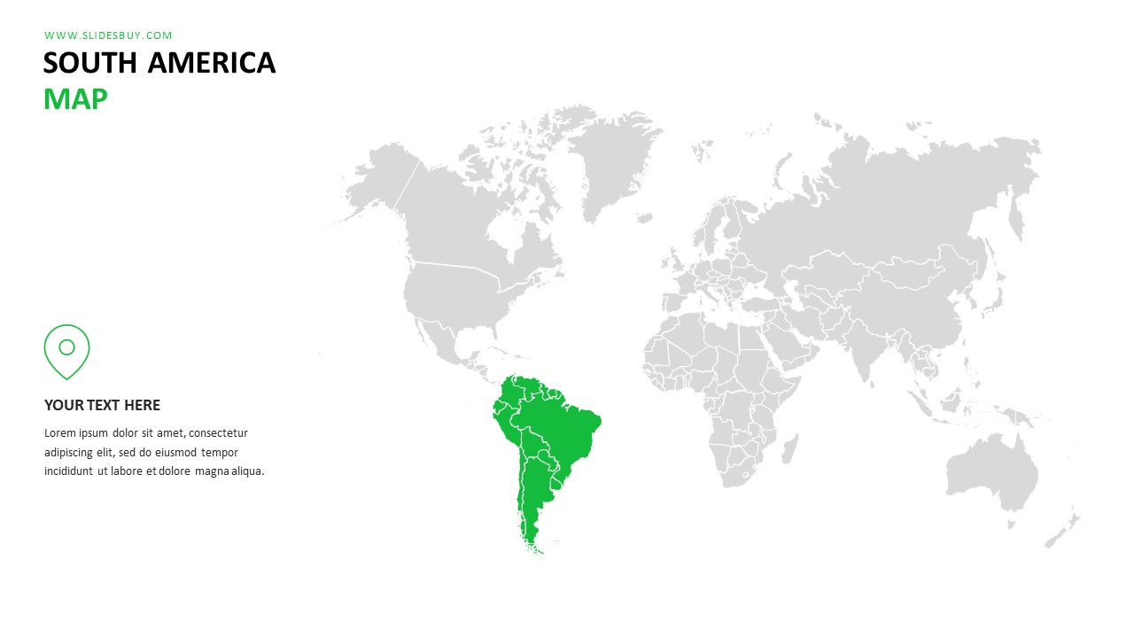 South America Map PowerPoint Template